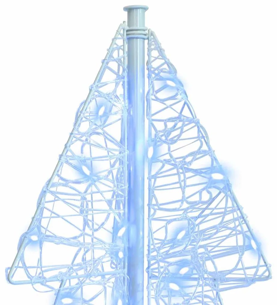 Karácsonyfa 100 LED-del Hideg Fehér 120 cm Akril