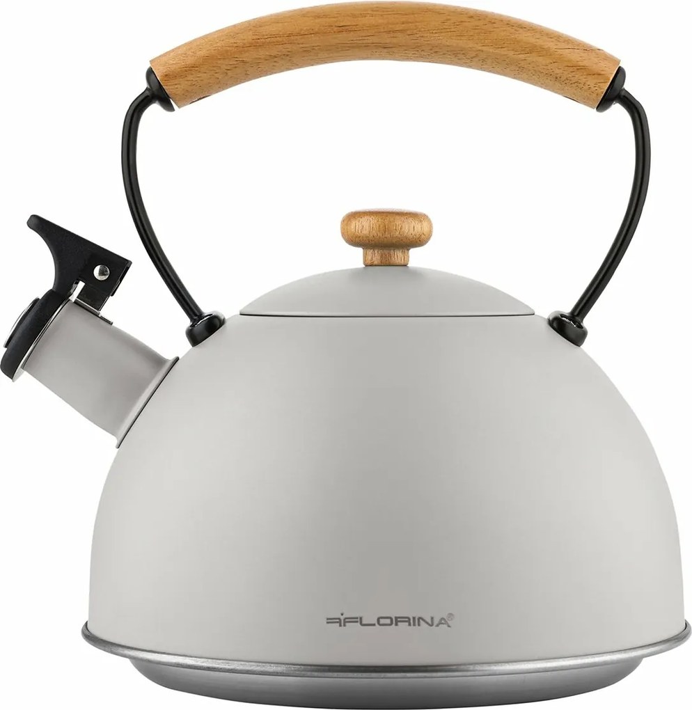 Florina Natura Line rozsdamentes  vízforraló kanna  2,3 l, szürke