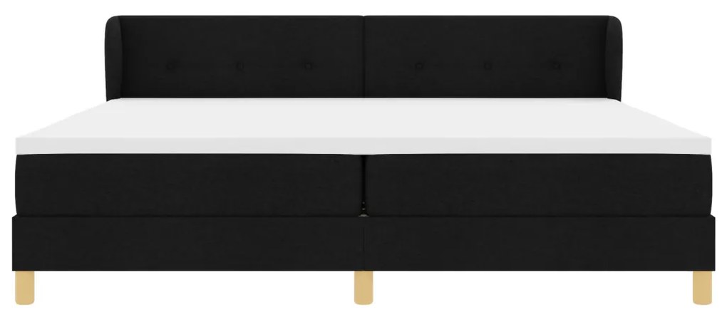 Box Spring Ágy Matrac - Fekete, 200x200 cm Zsákkal