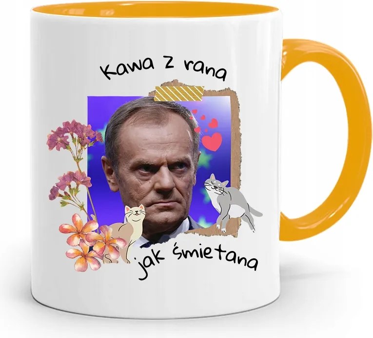 Bögre Sárga Donald Tusk Po Platform Ajándék