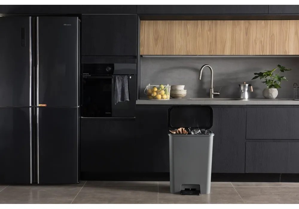 Műanyag szelektív pedálos szemetes 23+23 l Compatta - Curver