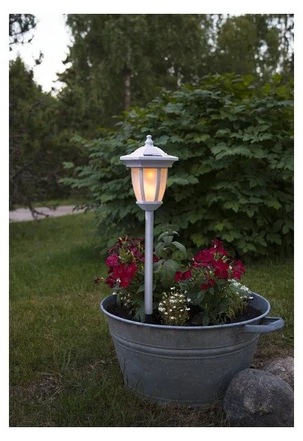 Flame fehér kültéri napelemes LED lámpa - Star TRading