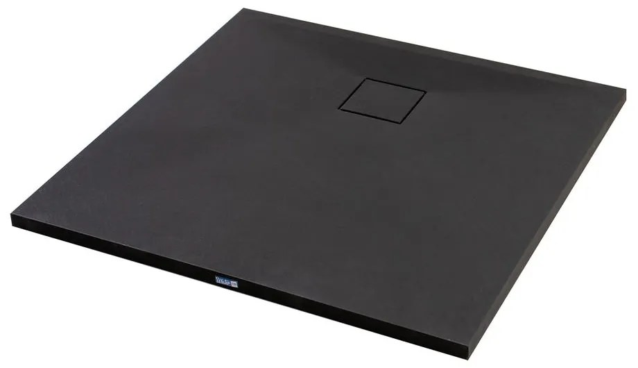 Cagliari Black 80x80x2,6 cm szögletes, SMC zuhanytálca szifonnal