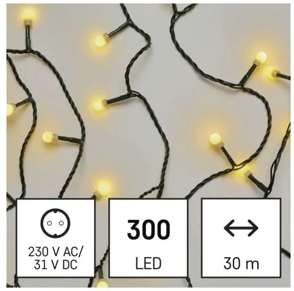 LED karácsonyi fényfüzér 300xLED/230V/8 funkciós 35m IP44 meleg fehér