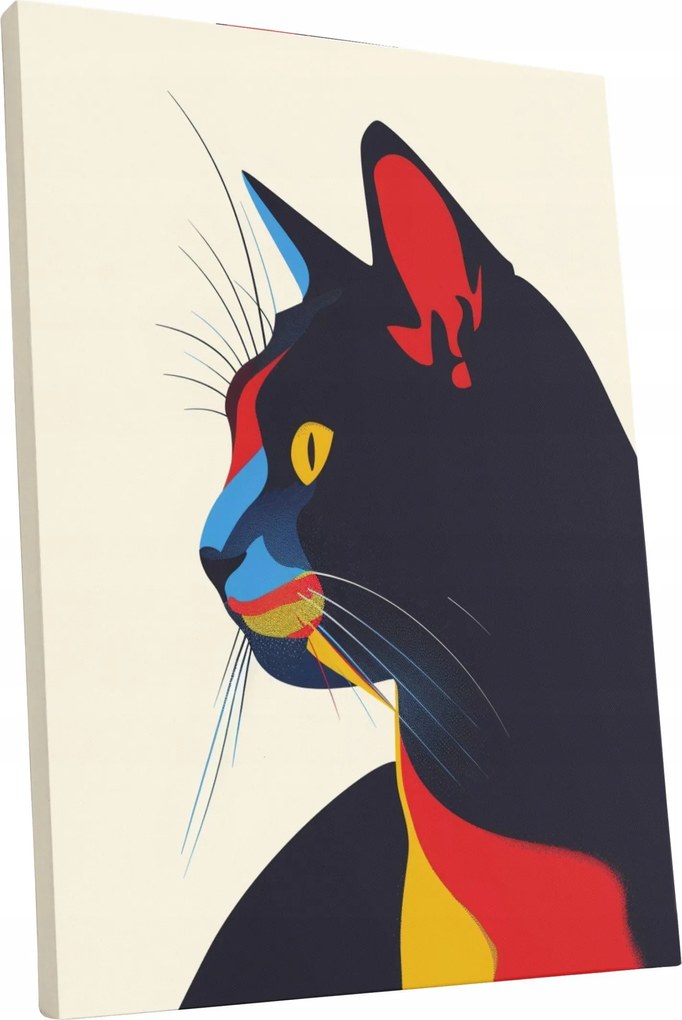 Vászonkép Modern macska absztrakt otthon nappali szoba 75x100