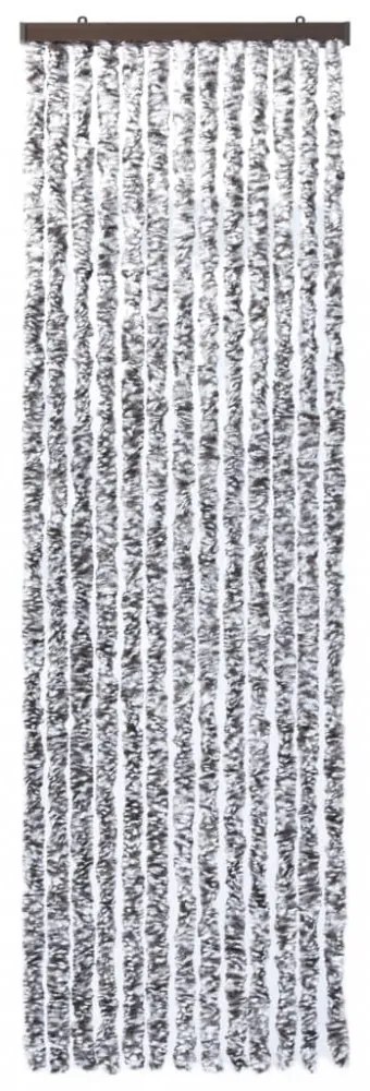 barna és bézs zsenília rovarfüggöny 90 x 200 cm