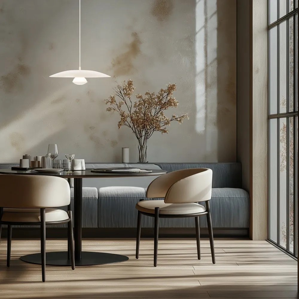 Fehér LED függőlámpa fém búrával Lund – Candellux Lighting