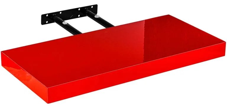 Fali polc STILISTA® Volato 70 cm - piros fényes