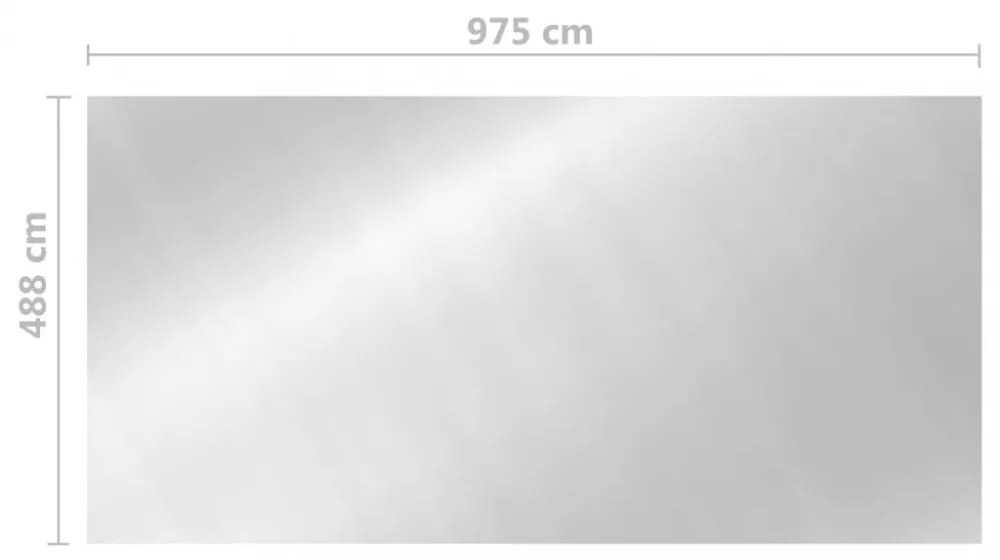 ezüst polietilén medencetakaró 975 x 488 cm