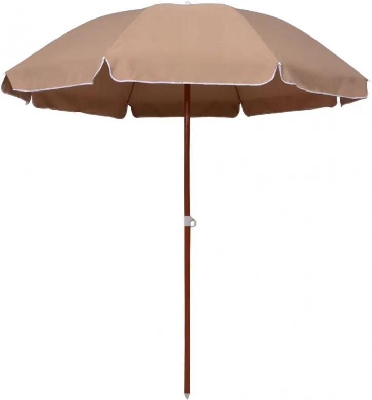 Tópszínű napernyő acélrúddal 240 cm