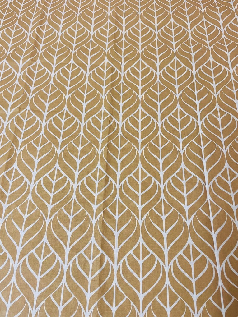 Leaf barna pamut ágyneműhuzat 140x200cm+90x70cm TiaHome