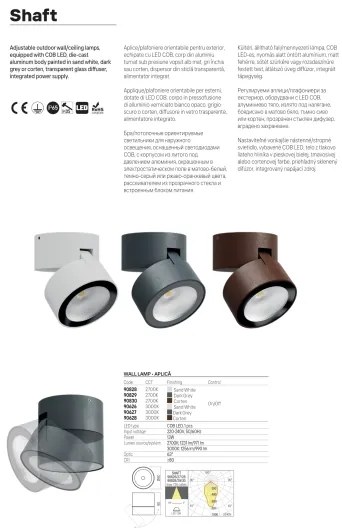 Redo 90627 - LED kültéri spotlámpa SHAFT LED/13W/230V IP65 antracit