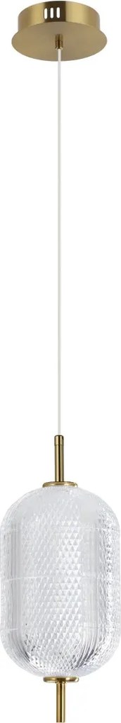 Italux Függő lámpa Corado Arany Led 10W akril ovális lámpabúra