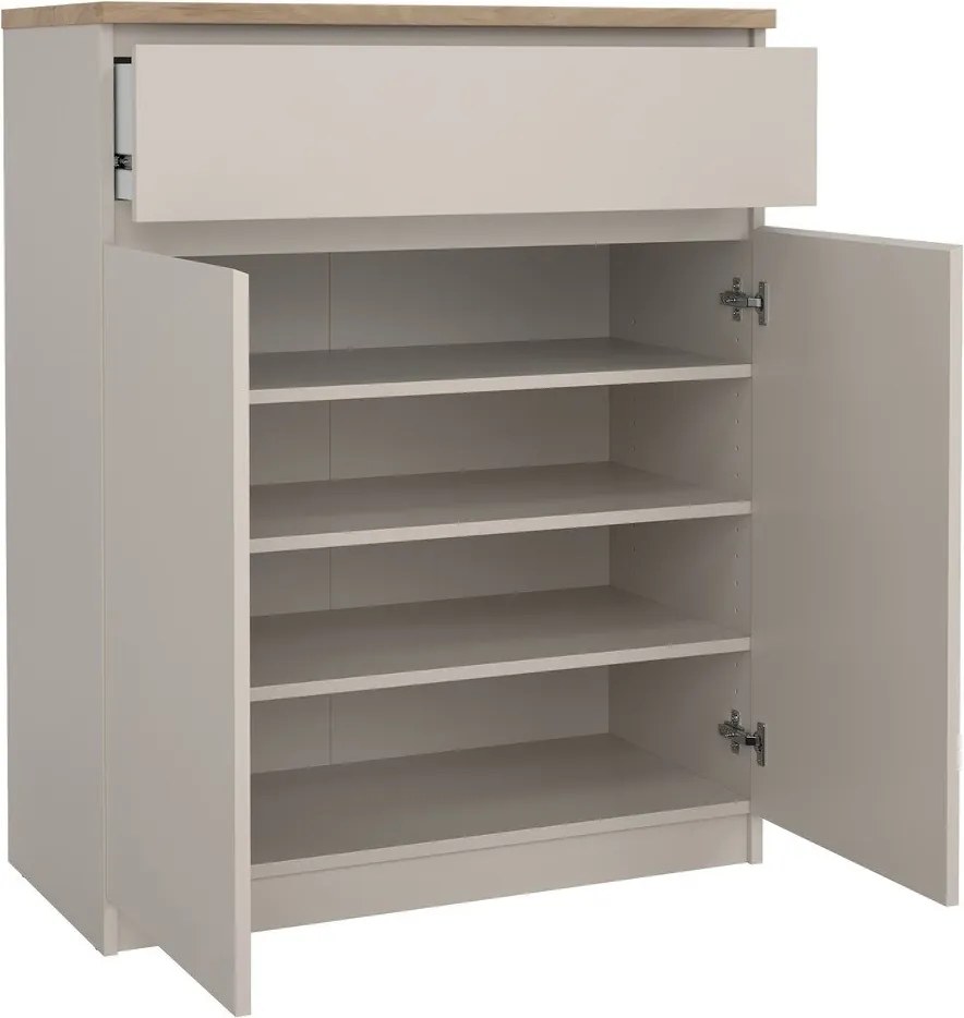 Krémszínű komód 80x100x40 cm Naia – Tvilum