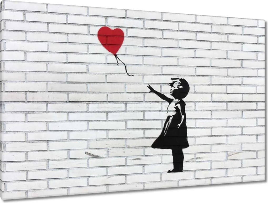 Vászonkép 120x80 Banksy Lány léggömb