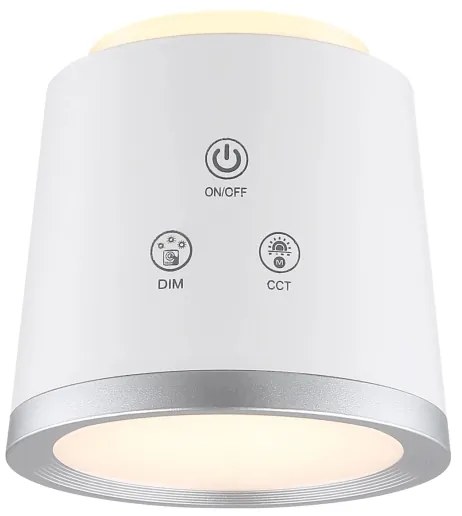 Globo 58454W - MEEYA LED 6W/3,7V érintős asztali lámpa, fehér, dimmelhető