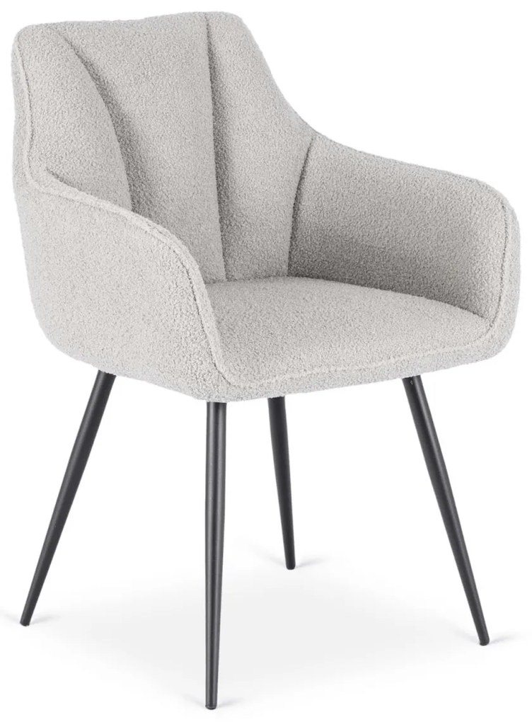 Krzesło NAWARA Szare Boucle