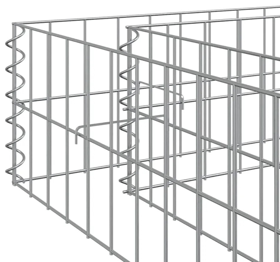 horganyzott acél gabion magaságyás 500 x 100 x 20 cm