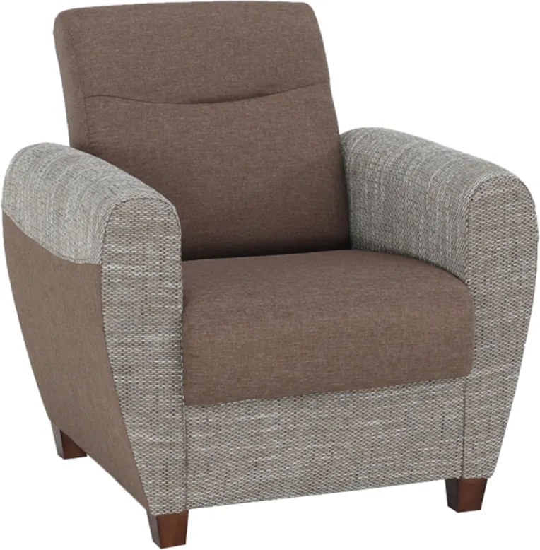 Fotel, barna/ sötétbézs, MILO