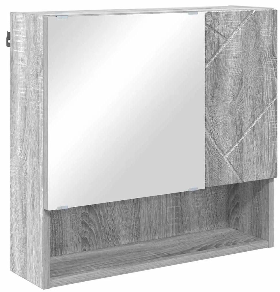 Fürdőszoba bútor szett 2 pcs Szürke sonoma 61 x 35 x 64 cm