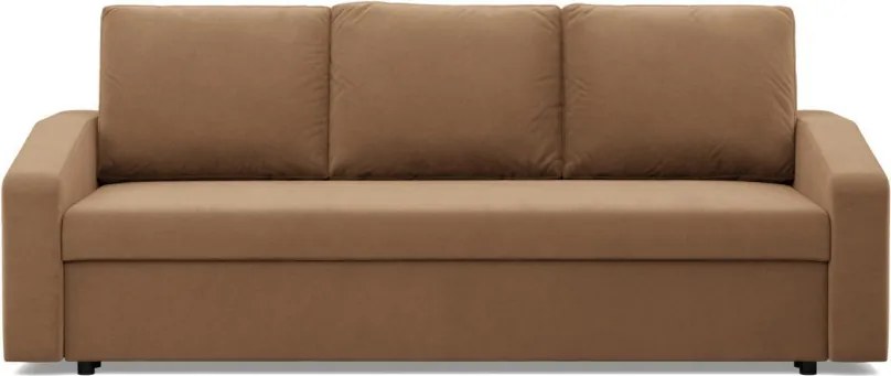 Zeus kanapéágy, szövet anyag, hab töltet, döntött kartámasz, barna