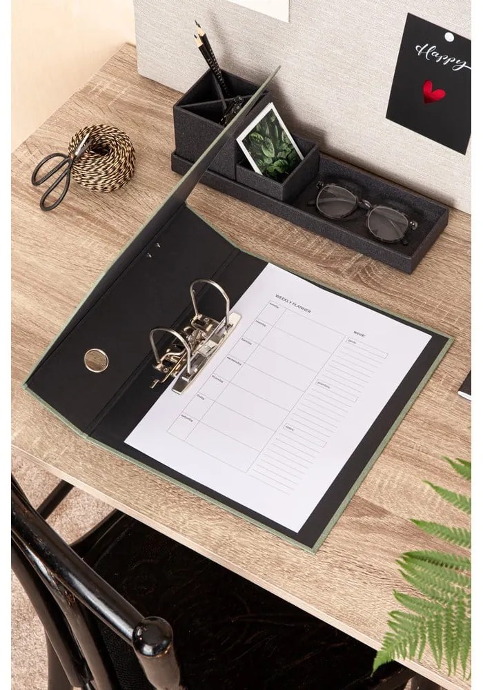 Zöld karton rendszerező dokumentumokhoz Archie Canvas Paper Laminate – Bigso