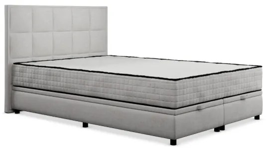 GRACE kárpitozott ágy matracokkal és ágyneműtartóval 180x200 cm szürke