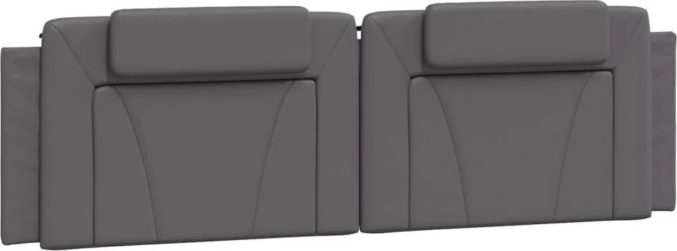 szürke műbőr fejtámla párna Viana 180 cm