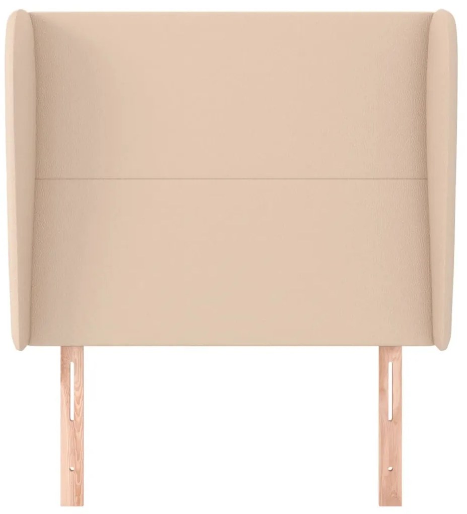 cappuccino műbőr fejtámla szárnyakkal 83 x 23 x 118/128 cm