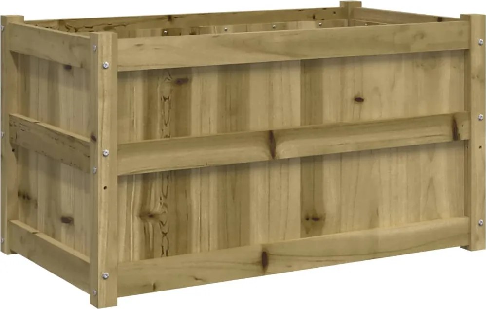 vidaXL impregnált fenyőfa kerti virágláda 90x50x50 cm