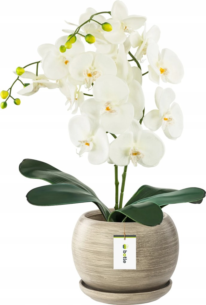 Kerámia kaspó Gömb 4 eco beton talppal