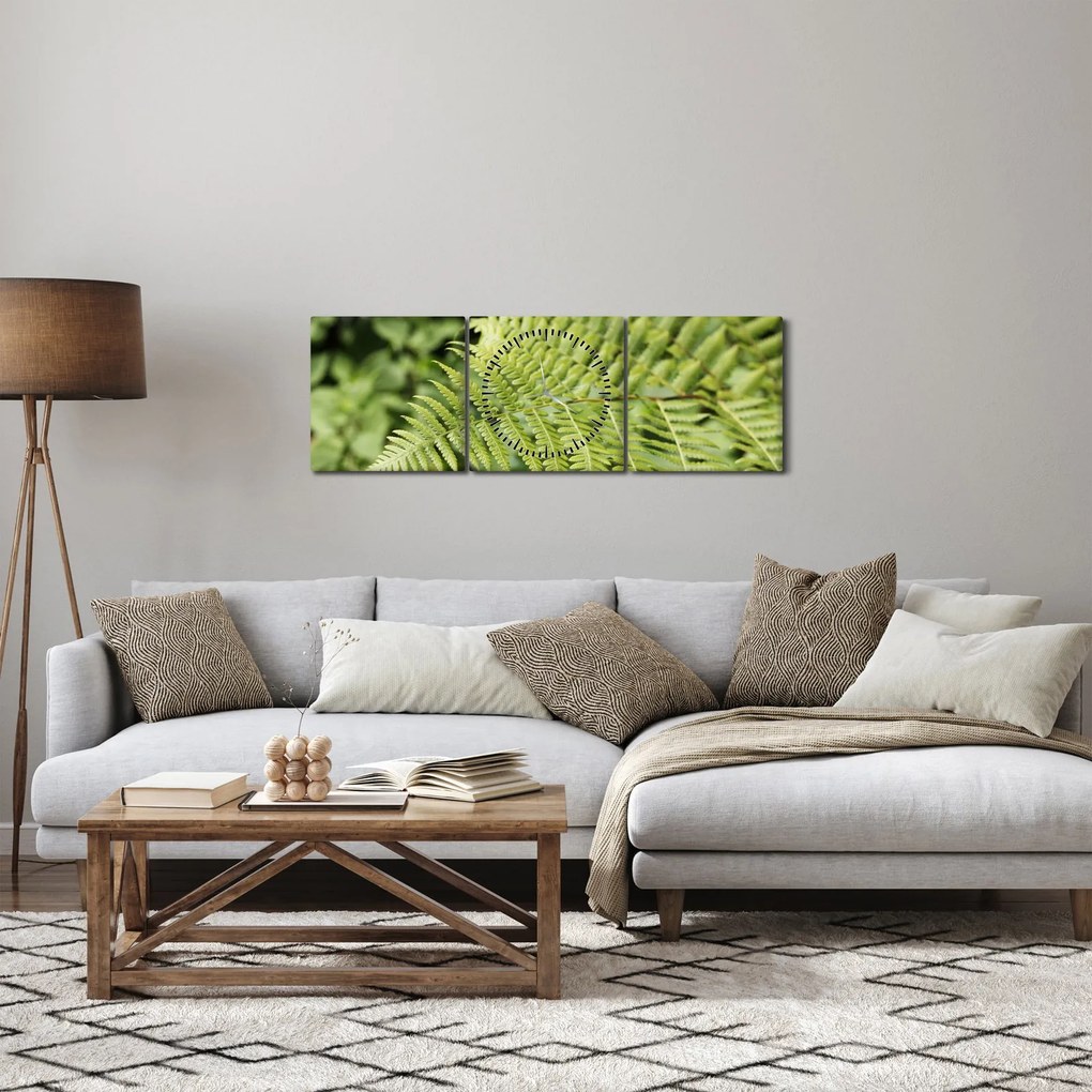 Kép - Páfránylevél (órával) (90x30 cm)