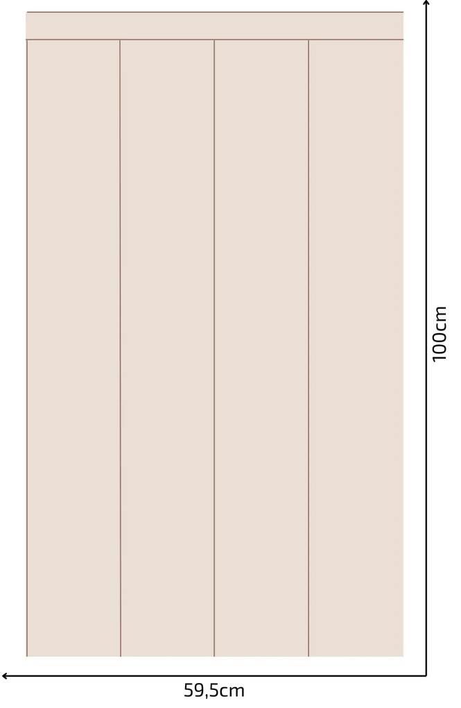 PIPPER. Textil öntapadó tapéta - Egy téglalap - Barna színű Méret: 100cm, Szín: Sápadt