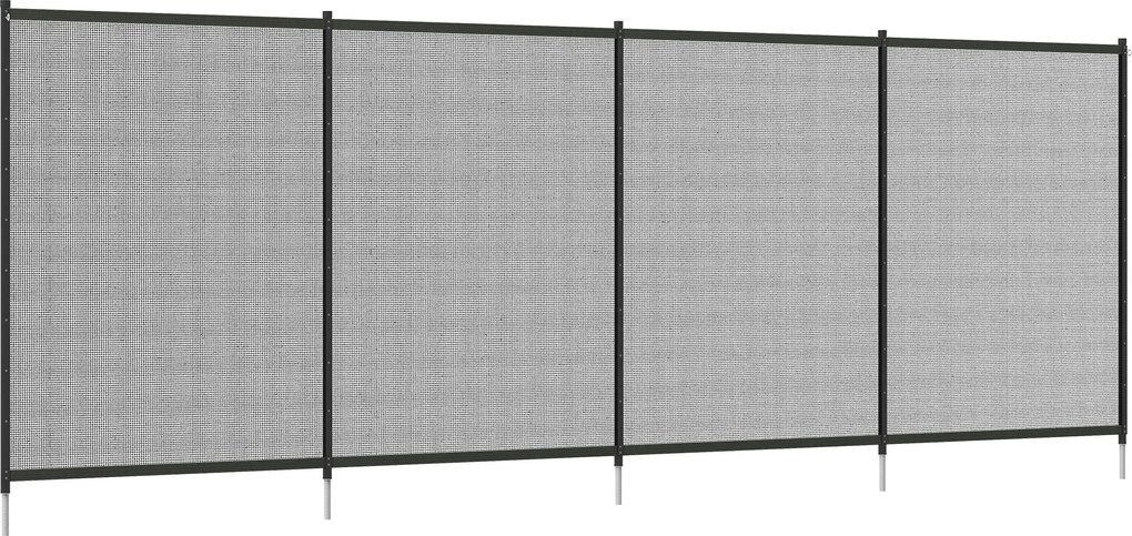 Outsunny Kerti Kádfence, 365 x 126 cm, 4 Darab Dekoratív Medence Kerítéssel, Lépőfennsíkkel Teraszra, Erkélyre, Fekete | Aosom