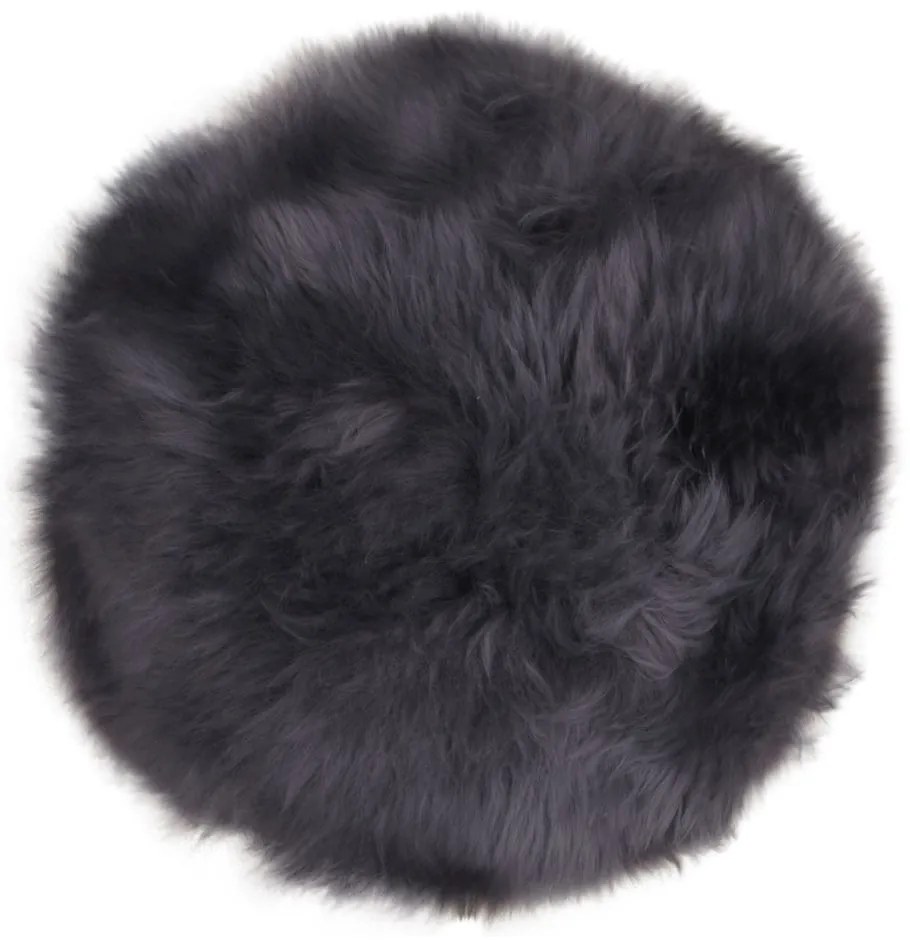 Báránybőr ülőpárna, szürke, 35 cm