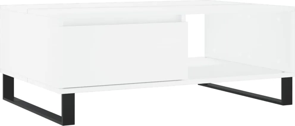 vidaXL fehér szerelt fa dohányzóasztal 90 x 60 x 35 cm