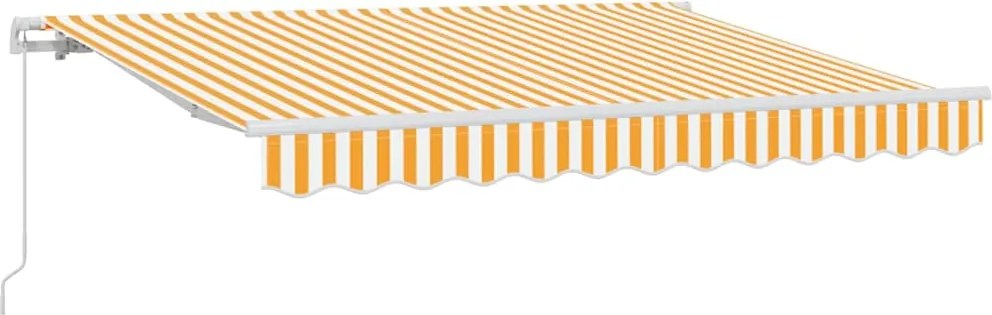 vidaXL Behúzható napellenző Sárga 250 x 200 cm szövet