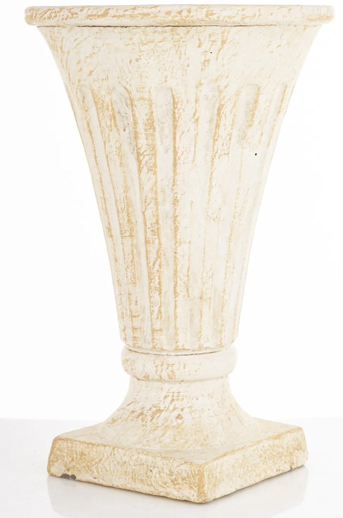 Evora design Váza cementbézs 26x17x17 cm