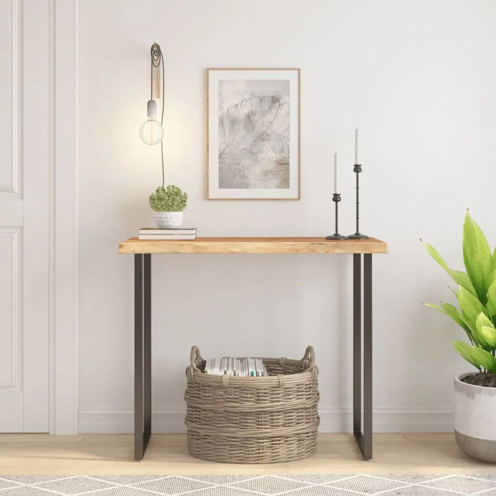 tömör akácfa téglalap alakú asztallap 90 x 40 x 2,5 cm