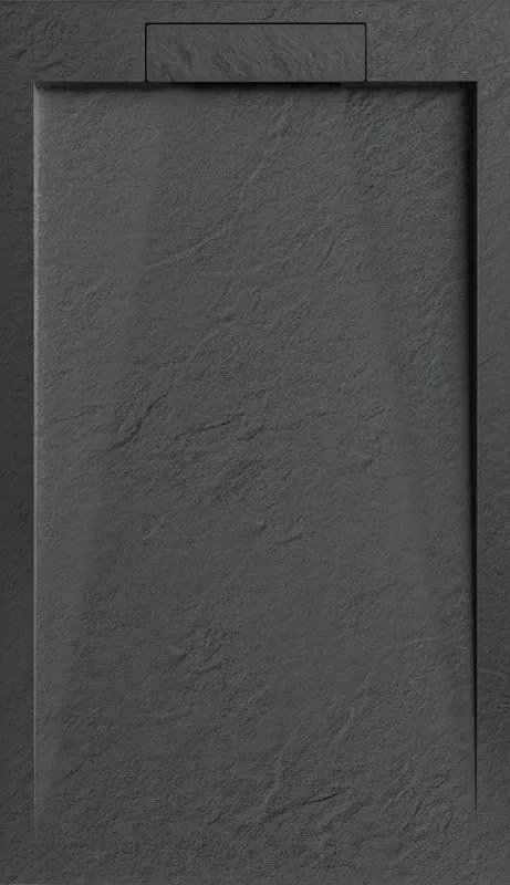 AREZZO design STONE pala hatású öntött márvány zuhanytálca, 120x90 cm-es, antracit (2 doboz)