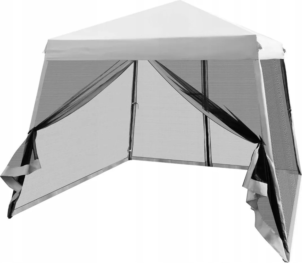 Kerti pavilon pergola szúnyogháló falakkal zárható 3 x 3 x 2,55m