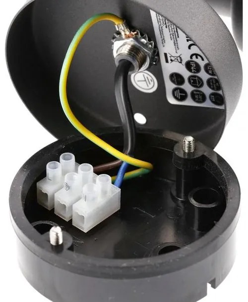 Lámpa Kerti lámpatest KERTA-A, E27, MAX.12W, IP44, AC220-240V ,50-60Hz,falra szerelhető, grafit