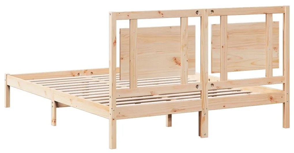 tömör fa extra hosszú ágykeret matrac nélkül 160 x 210 cm