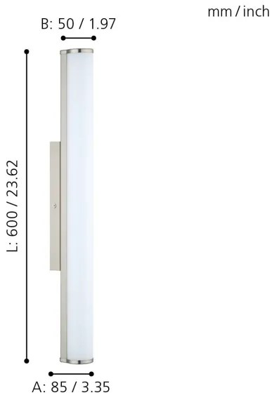 Eglo 94716 - CALNOVA fürdőszobai LED lámpa 1xLED/13W/230V IP44