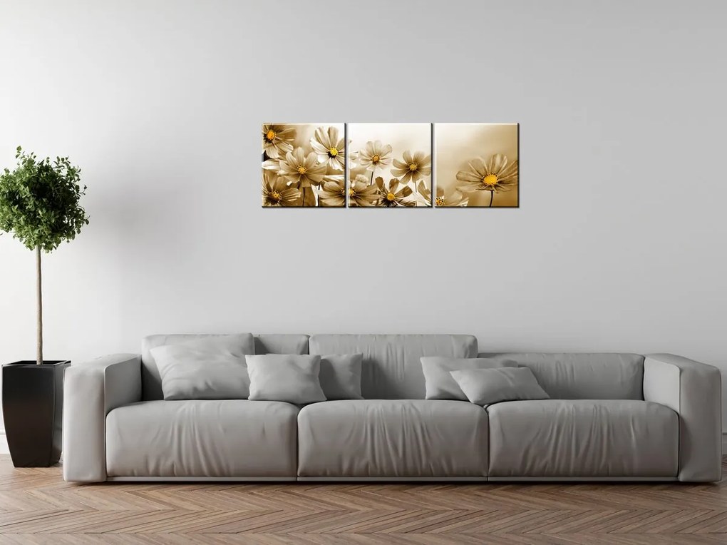 Gario Vászonkép Virágos szépség - 3 részes Méret: 90 x 60 cm