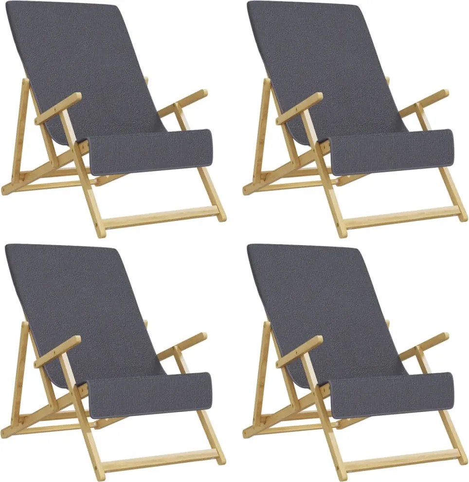 vidaXL 4 db antracitszürke 400 GSM szövet strandtörölköző 60 x 135 cm