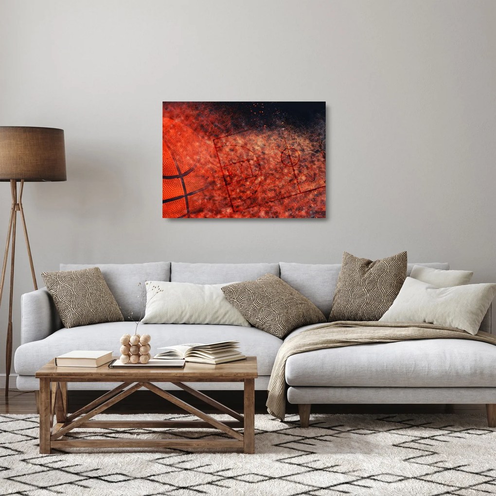 Kép - Kosárlabda labda (üvegen) (70x50 cm)