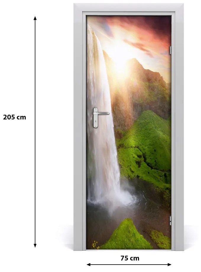 Ajtó méretű poszter tájak vízesés 85x205 cm
