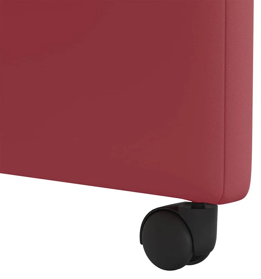 Kerekes Étkező Székek 2 pcs bordó 57 x 66 x 94 cm Műbőr