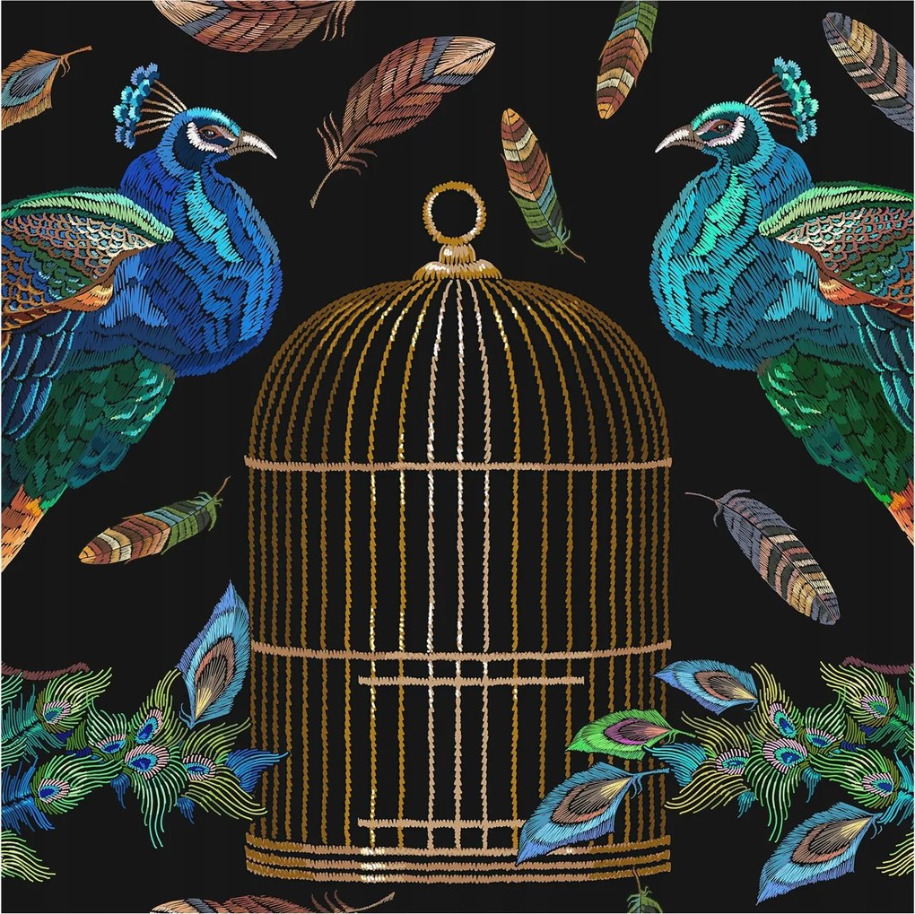 Fotótapéta Flizelin Dekoratív Hálószoba Páva kép 250x250 Ragasztó